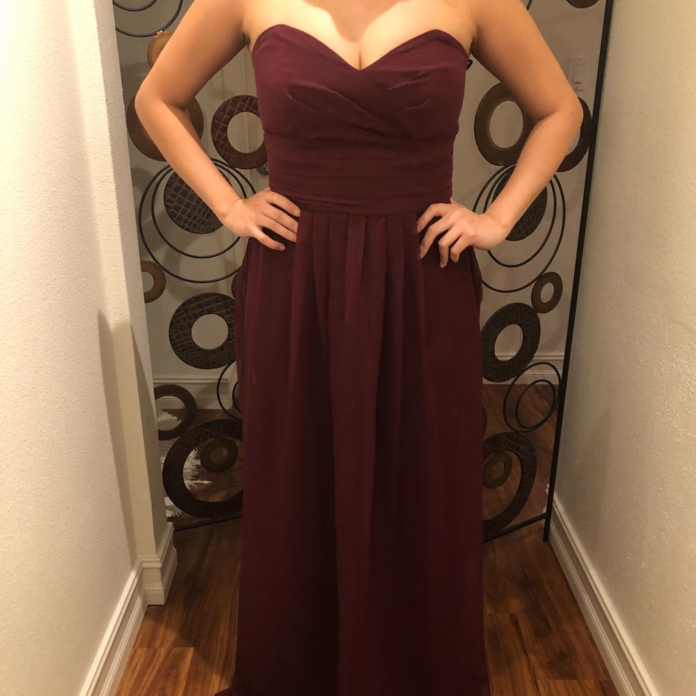 Burgundy Gown.